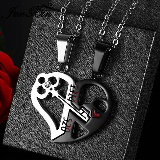heart magnet couple double pendant