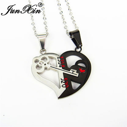 heart magnet couple double pendant