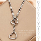 Heart chain lariat choker